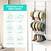 HapiRm Over Door Hat Rack - 3 Tier Wall Mounted Hat Organizer with 16 Hooks and 10 Movable Clips, Baseball Cap Organizer Storage Holds up to 26 Caps for Door, Bedroom, Closet USPTO Patent Pending