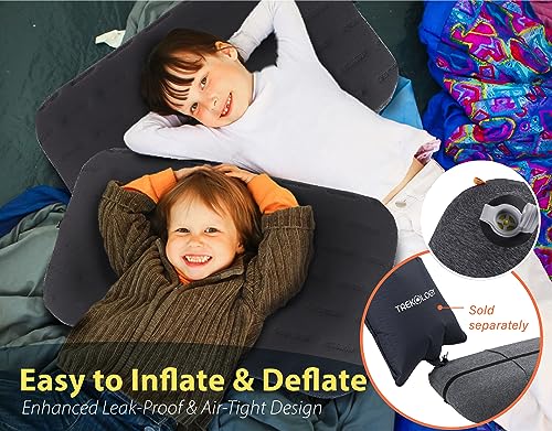 TREKOLOGY Camping Pillow - Large Inflatable (24"x15") for Home-Like Comfort, Portable & Ergonomic, Easy to Clean, Durable & Leak-Proof, Removable Strap for Secure Fit – ALUFT Ultra (Grey) by TREKOLOGY - Image 7