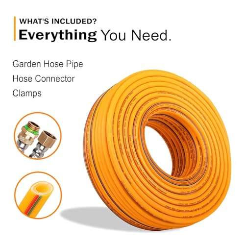Image of HYCO LABEL FLYMAX PVC High Pressure Hose Pipe 100M, KOREAN MADE, UV and Weather Resistant, Puncture Proof, Leak-Proof, Flexible Garden Hose for Agriculture, Car Wash, Outdoor Cleaning (10MM 5 LAYER)