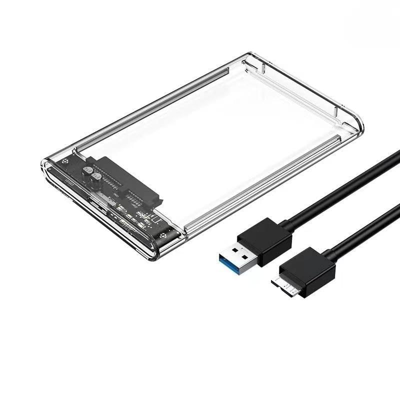 PUFFIN External Portable USB 3.0 to SATA Clear Hard Drive Enclosure for 2.5 Inch HDD|SSD Below 9.5mm Thickness, Support UASP SATA III, Max 4TB, Tool-Free Design GY Transparent-picture-15