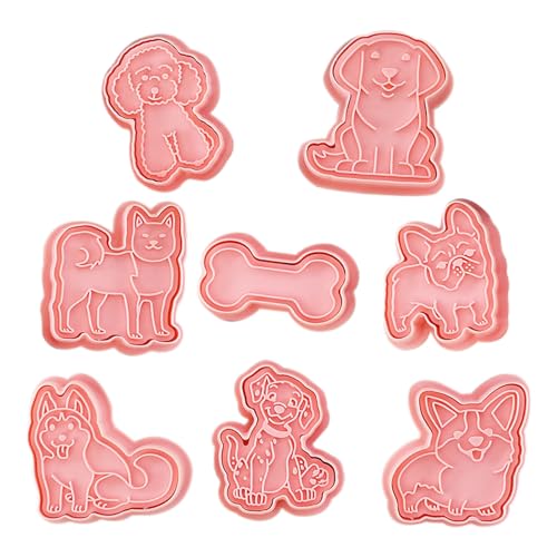 gvivej 8 Stück Ausstechform Hund Set - 3D Plätzchenausstecher - Keksausstecher - Keksstempel - für Kekse, Schokolade, Fondant, Kuchendekoration gvivej 8 Stück Ausstechform Hund Set - 3D Plätzchenausstecher - Keksausstecher - Keksstempel - für Kekse, Schokolade, Fondant, Kuchendekoration