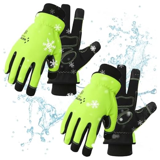 DULFINE 100% Waterproof Winter Work Gloves For Men and Women, High Dexterity Touch Screen For Multipurpose,Excellent Grip
