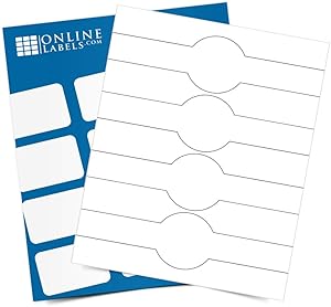 8.5 x 2.375 Soap Band Labels - Permanent, White Matte - Round Buckle Shape, Cigar Style - Pack of 400 Labels, 100 Sheets - Inkjet or Laser Printers - Online Labels