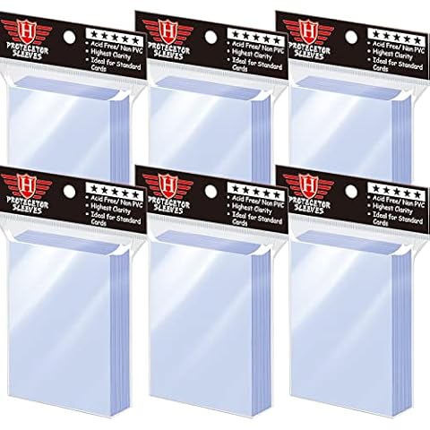 600 Counts Card Sleeves TopLoaders for Trading Cards, Soft Clear Baseball Card Sleeves Plastic Card Protector for Standard Cards Fit for MTG, Football Card Sports Cards Game Card Standard Cards Cover