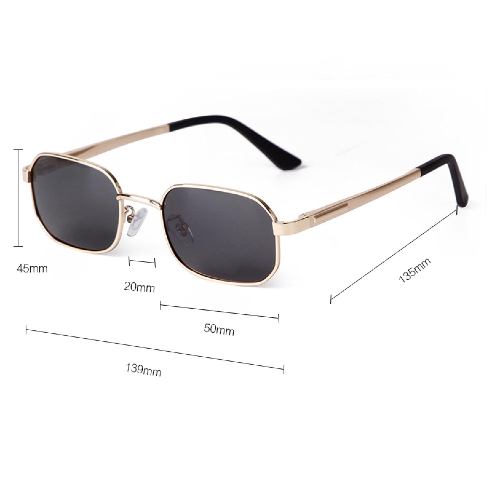 Rechteckige polarisierte Sonnenbrille Retro kleiner schmaler Rahmen getönte Sonnenbrillen UV400