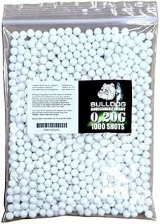 PEBBLE HUG High Grade 0.20g White BB Pellets Biodegradable Plastic Shooting Firing Balls for Airsoft Gun ( Pack of 1, 1000 Bullets)
