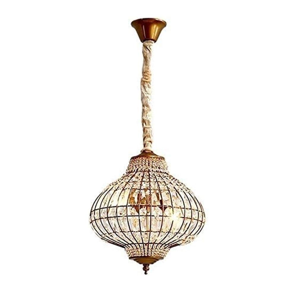 Suspension K9 LED en cristal et fer forgé pour salon moderne