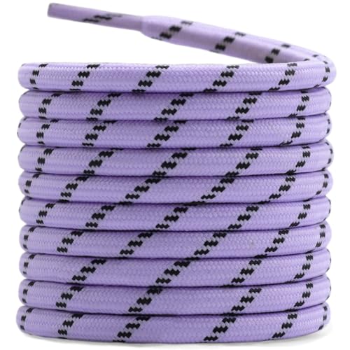 Image of DELELE 2 Pair Thick Round Climbing Shoelaces Hiking Shoe Laces Boot Laces