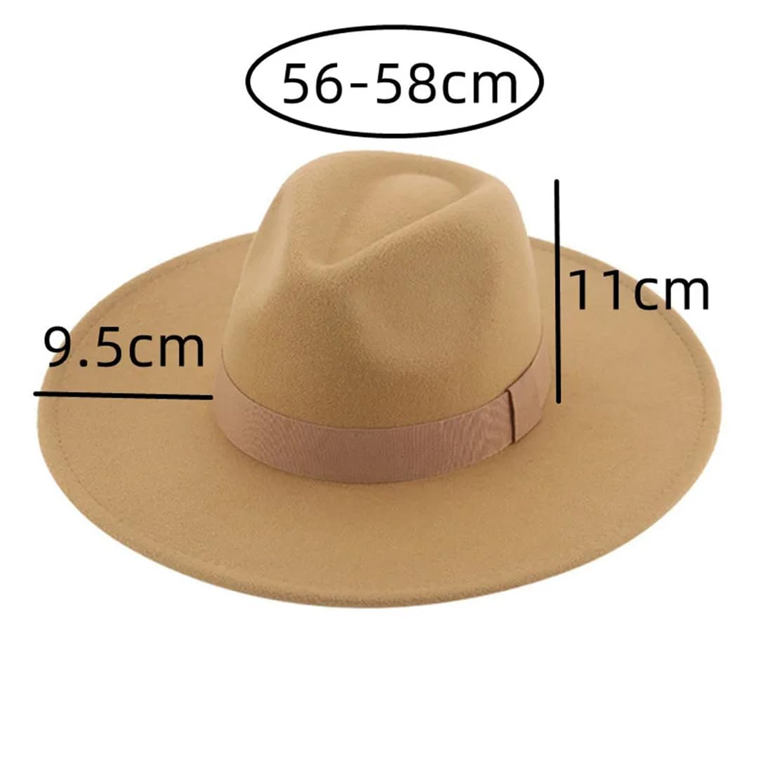 Suwequest Fedora Cappelli da donna a tesa larga da uomo cappelli in feltro cappello da matrimonio da uomo