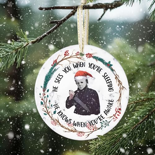 Ornements de Noël effrayants aux finitions détaillées pour arbre d'Halloween