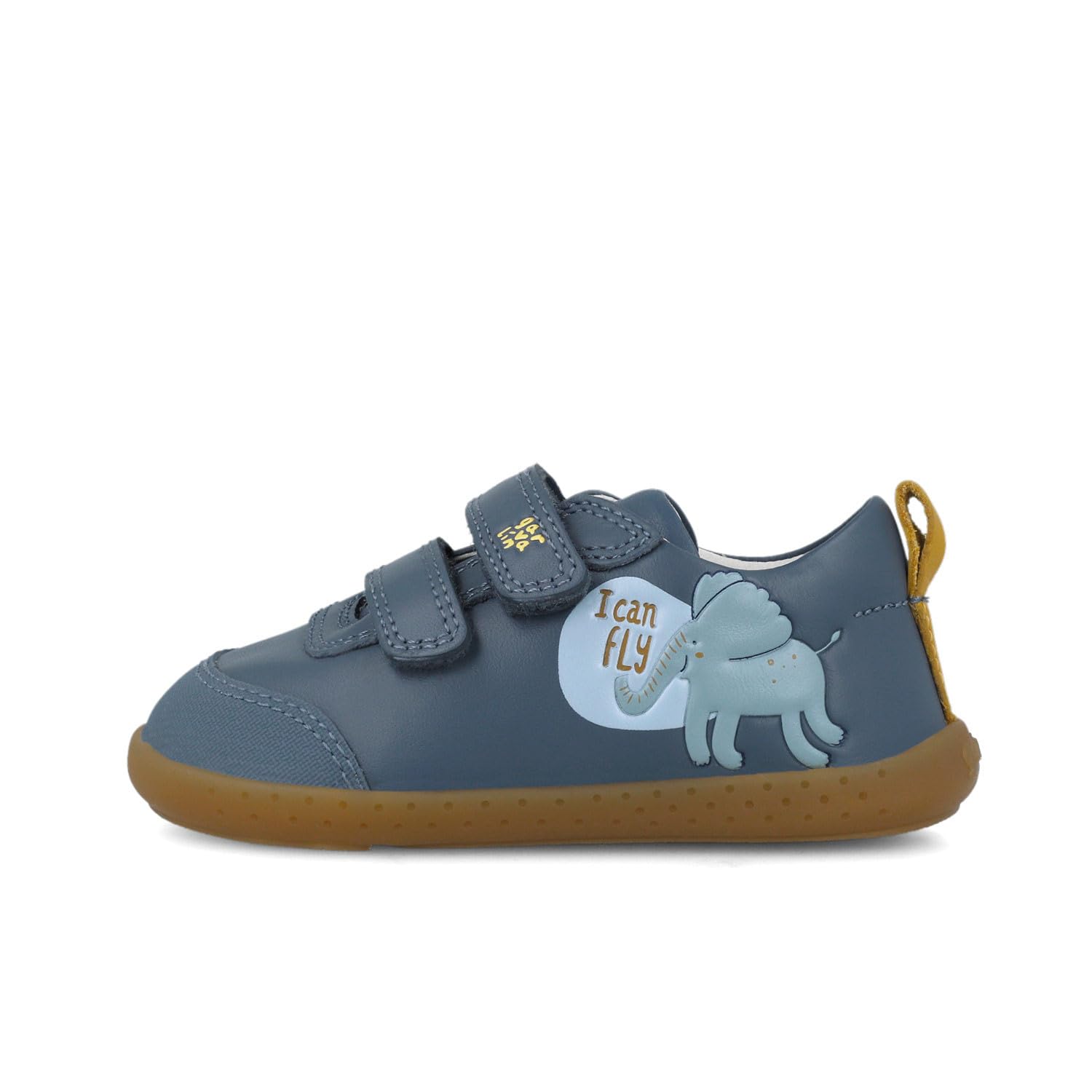 Garvalín Zapato Bebé Niño 251313-A556 | Azul con Elefante I Can Fly | Cierre de Cierre Ajustable | Suela Flexible Antideslizan