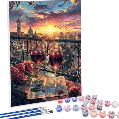 �������G ��, ���i �����h��G �L�b�g DIY ��l ���S�Ҍ��� �f�W�^�����G ��h�� Paint by Numbers for Adults �A�N�����y�C���g ���ʉ� �z�[�� �I�t�B�X���� �M�t�g ��H�| �|�p��h�� �G���� �C���e���A �Ǐ��� 40 