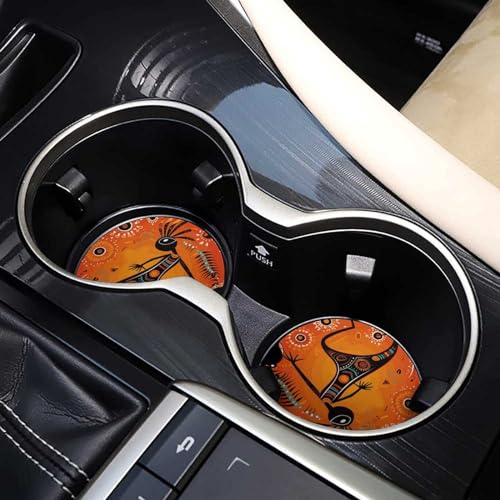 4PCS Posavasos para Auto 2.56 Pulgadas Madera miniatura 7