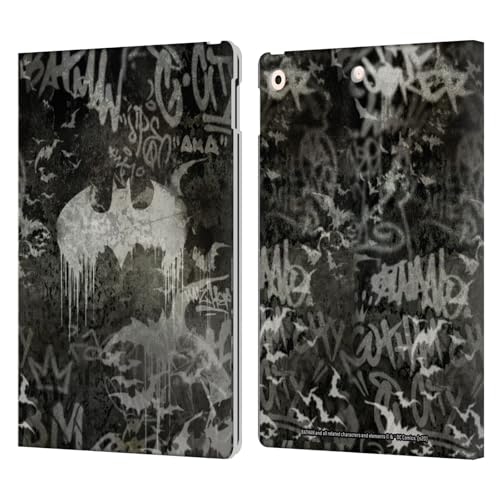 Étui en cuir iPad 10.2 Batman de Head Case Designs aux finitions vintage soignées