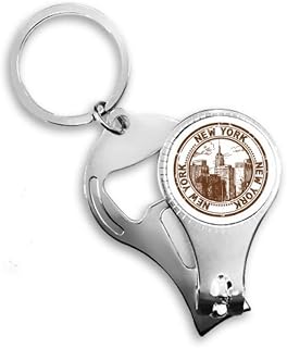 America New York Classic Country City Nail Nipper Ring Chaveiro Abridor de Garrafas Cortador