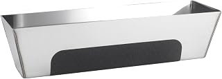 12" Stainless Steel Mud Pan,Anti-slip Base,Sheared Sides to Clean Knives, Hold Joint Compound, Drywall and Plaster