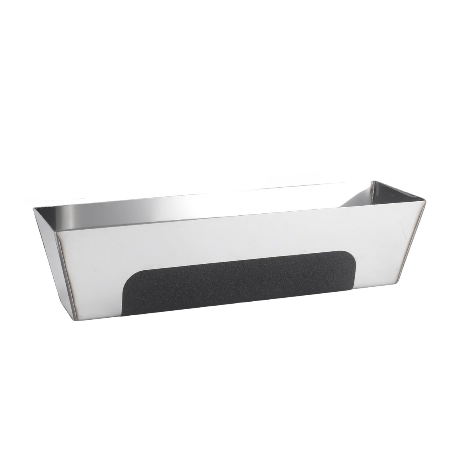 12" Stainless Steel Mud Pan,Anti-slip Base,Sheared Sides to Clean Knives, Hold Joint Compound, Drywall and Plaster