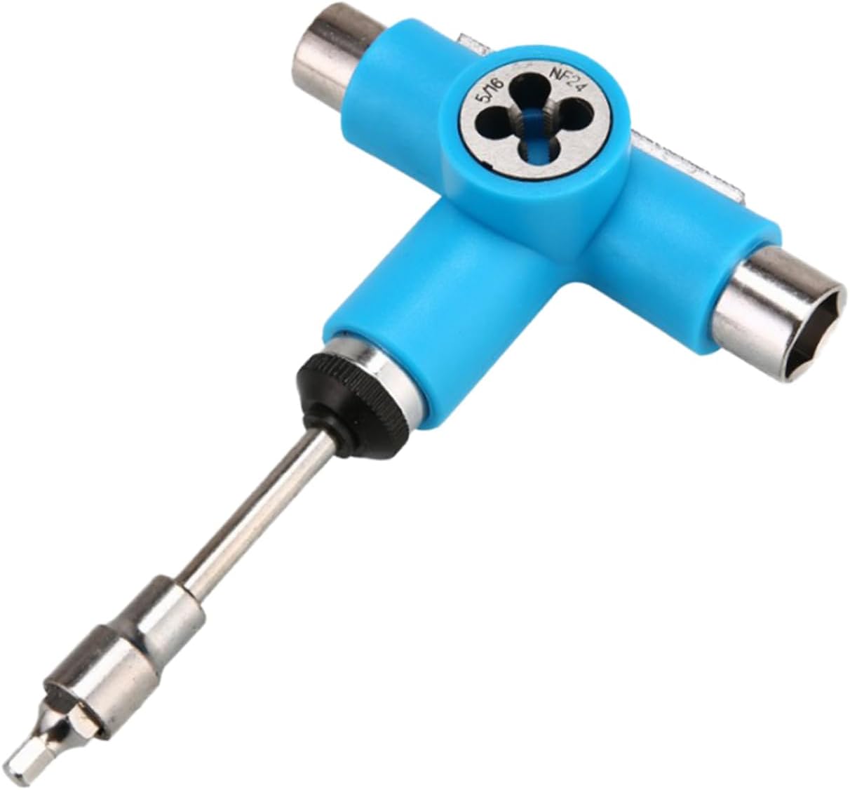 Garneck All-in-One Pocket Skateboard Tool Multi Function Portable Skate Tool for Quick Adjustments and Repairs Compact Lightweight Design for Skateboard Enthusiasts and Riders