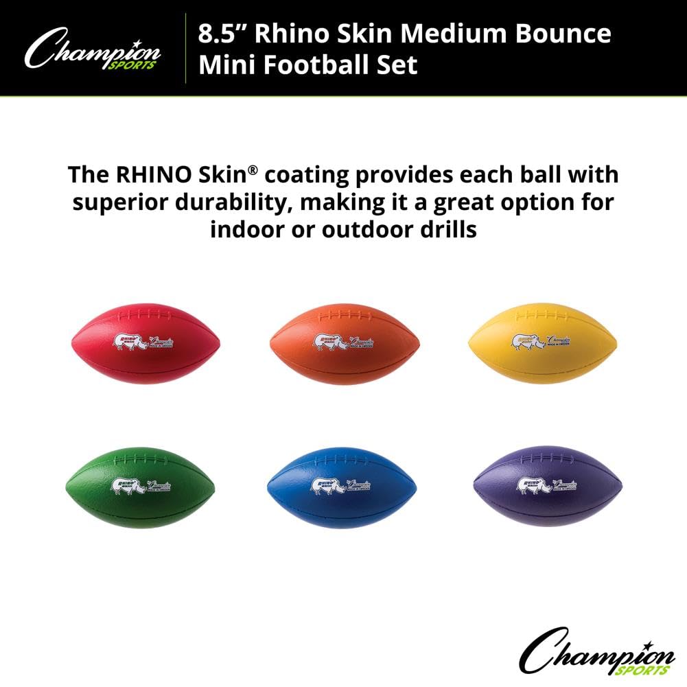 Champion Sports Rhino - Juego de Pelotas de fútbol de Espuma para Piel (Multi)
