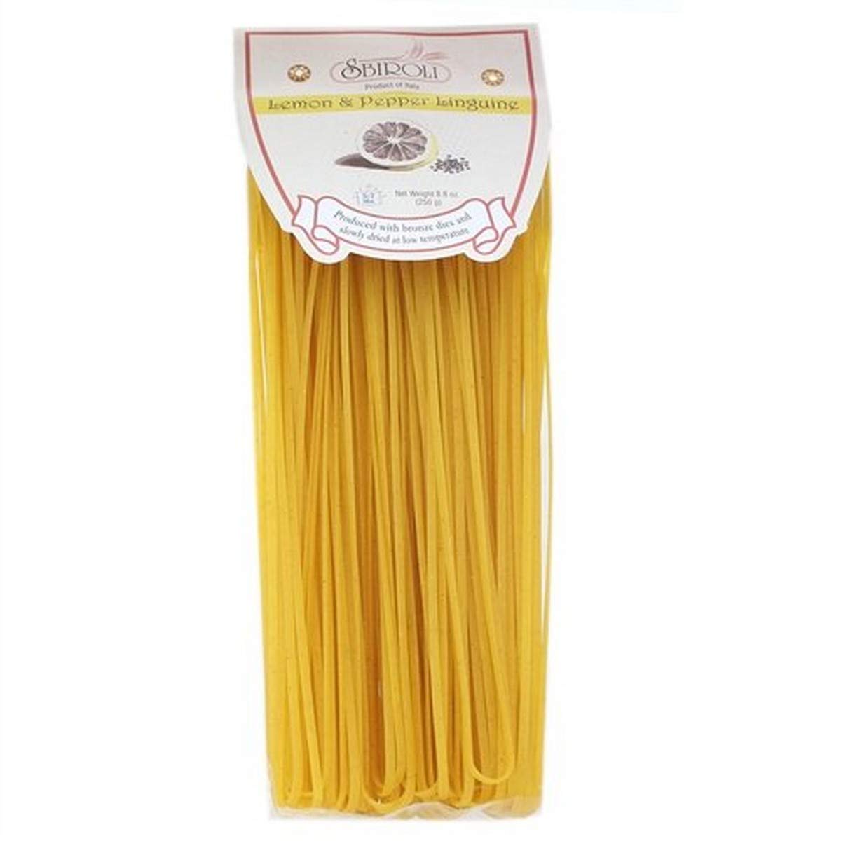 SBIROLI Linguine Lemon and Pepper Flavor, 8.8 Ounce