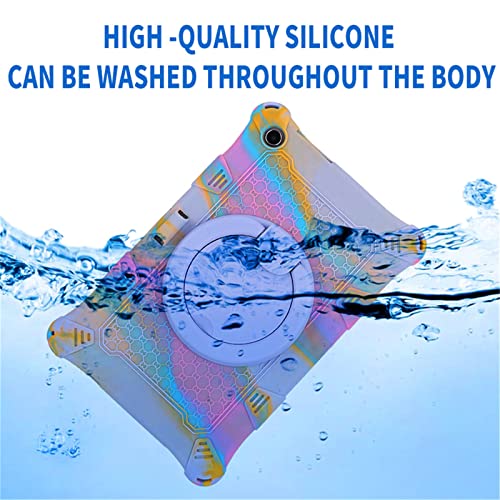 Hminsen Case For Alldocube Iplay 50 Tablet, Kids Friendly Soft Silicone Adjustable Stand Cover For Iplay 50/Iplay 50 Pro Tablet 10.36 Inch With Handle Kickstand, Shoulder Strap & Stylus Pen (R-Rose) #TOP5