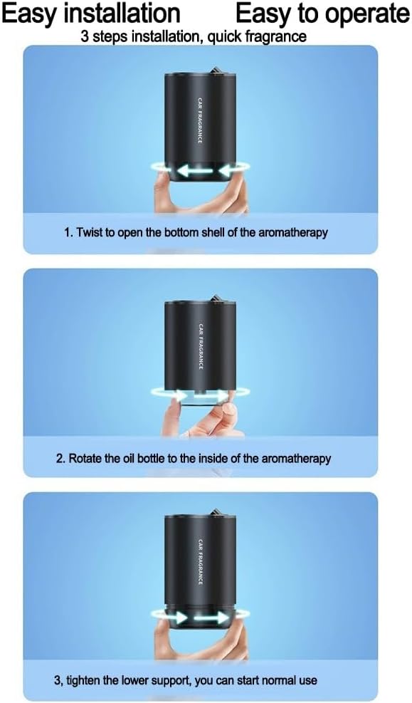 Aroma Diffuser For Smart Cars, 50ML Air Freshener With Intelligent Sensor And Adjustable Scent Levels For Convenience(Indigo Mens)