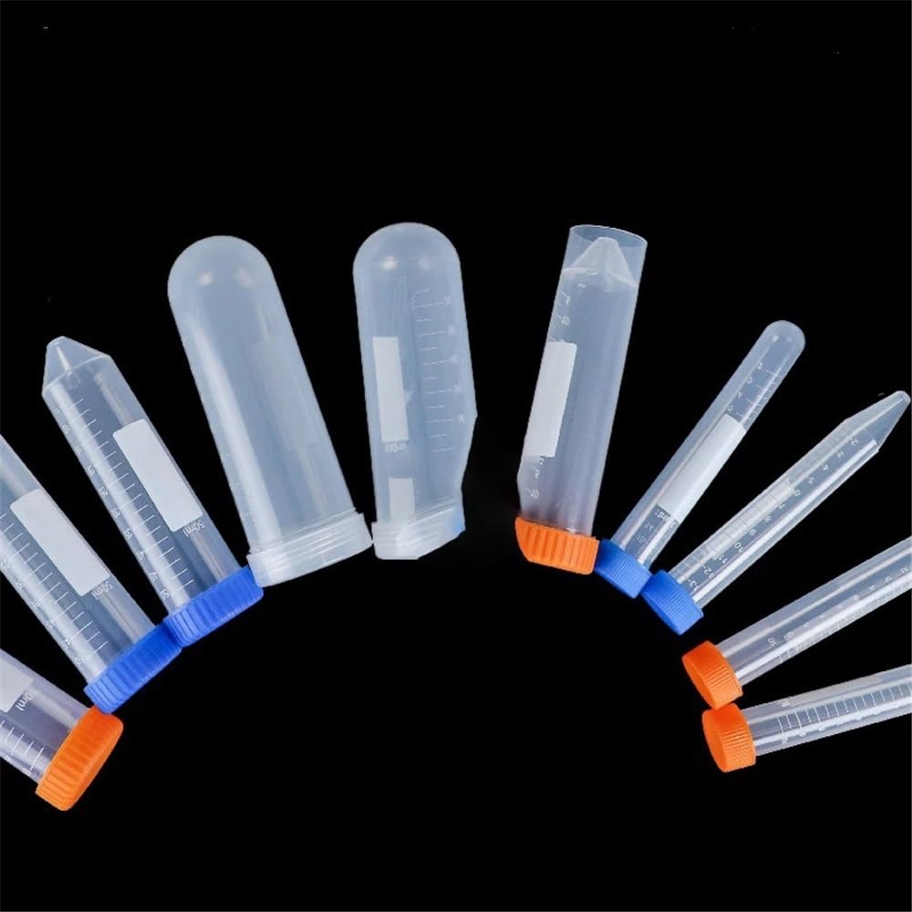 Equipos y suministros de laboratorio Tubos de plástico laboratorio 10/15/25/50/100/120 ml con tapón rosca. Tubo muestreo