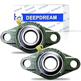 2 PCS of DEEPDREAM UCFL206-20 Pillow Block Bearing, 1-1/4' Bore, Flange Mounted Pillow Block Bearing, Solid Base, Self Alignment