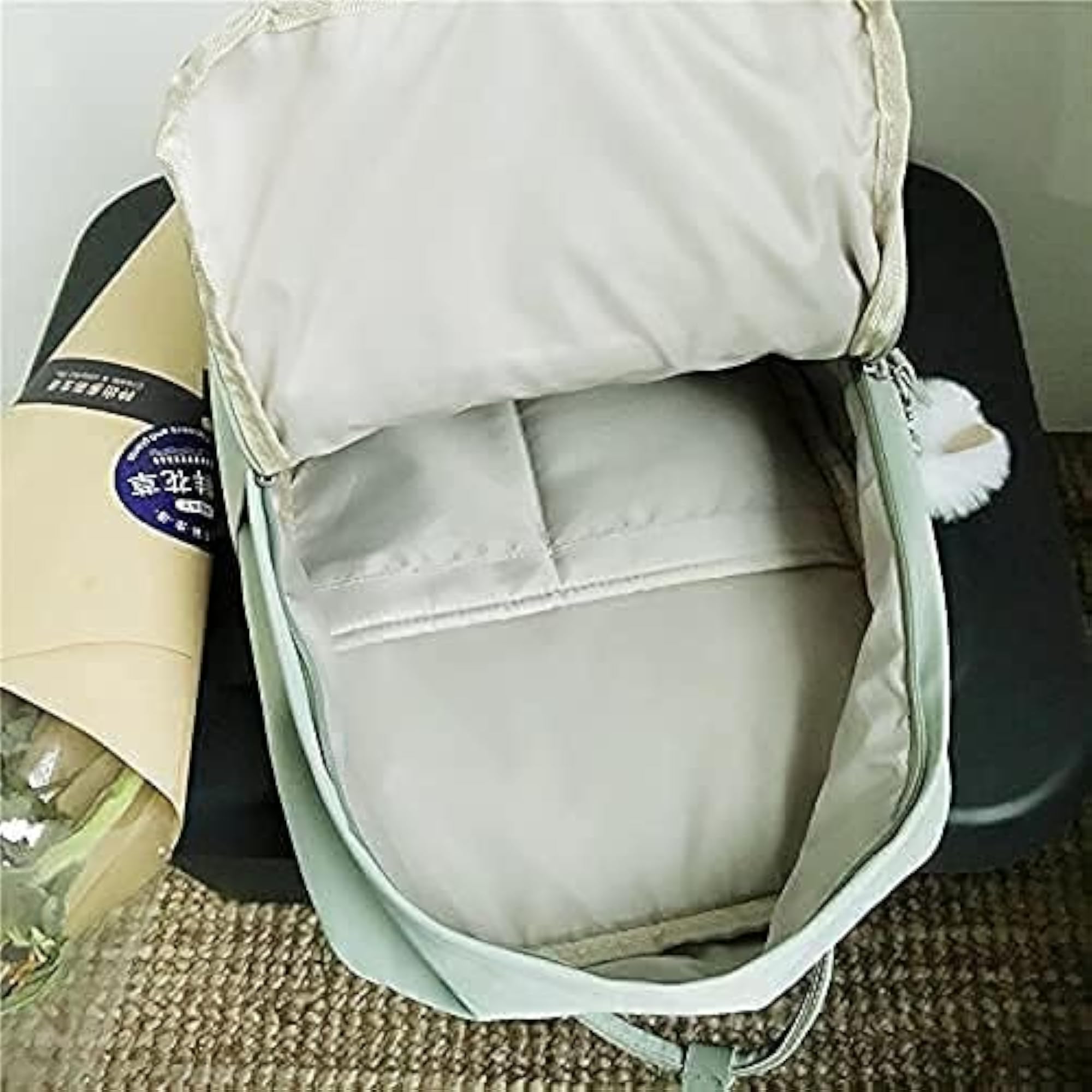 Aesthetic Backpack with Accessories for School