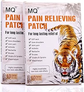 MQ Pain Relief Patches, Chinese Pain Relief Plaster Herbal Patches for Knee, Back, Joint, Muscle Neck Pain Relieving Up to 12 Hours, 20 Patches