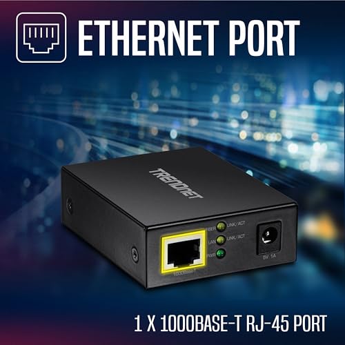 Image of TRENDnet 1000Base-T to SFP Fiber Media Converter, Compact Design, 1000Base-T RJ-45 Port, 1000Base-SX /Lx SFP Slot, Mini Gbic, Multimode, Single-Mode, Full-Duplex Mode, Dual Speed SFP, TFC-GSFP