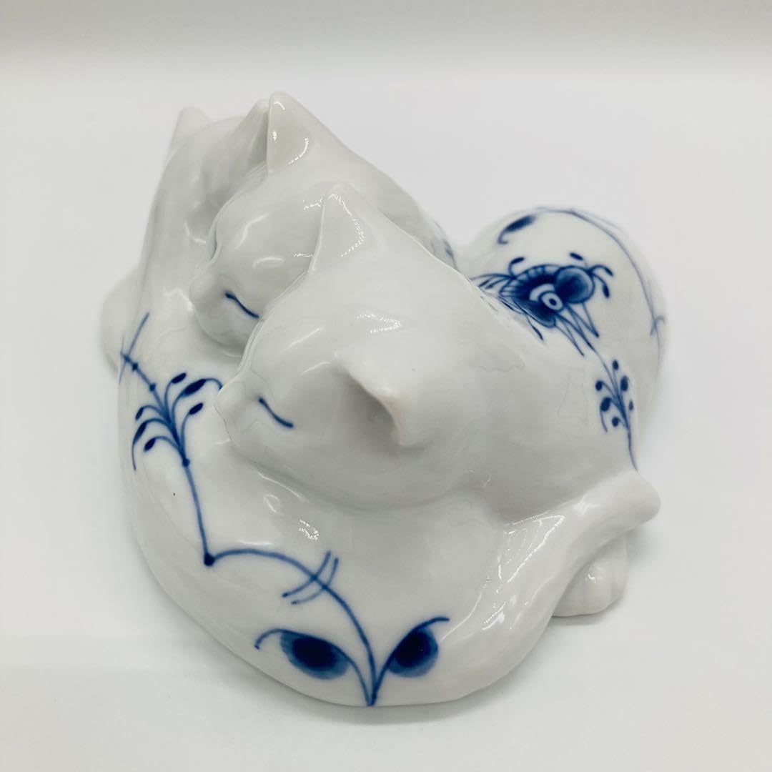 ロイヤルコペンハーゲン　ブルーパルメッテ　フィギュリン Amazon.co.jp: 極美ロイヤルコペンハーゲン フィギュリン 猫 ブルー