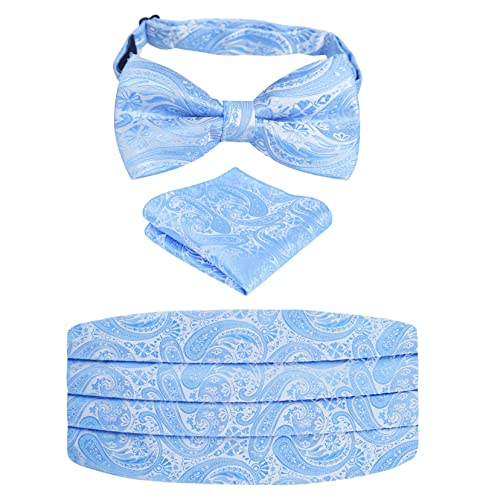 Image of Alizeal Mens Paisley Adjustable Bow Tie Set