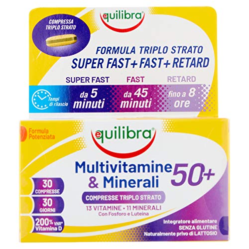 Equilibra Multivitamine & Minerali 50+ 30 Cpr Triplo Strato - 70 Gr