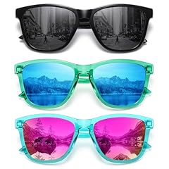 3 Pack Black + Green Blue Mirrored + Green Pink Mirrored