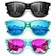3 Pack Black + Green Blue Mirrored + Green Pink Mirrored