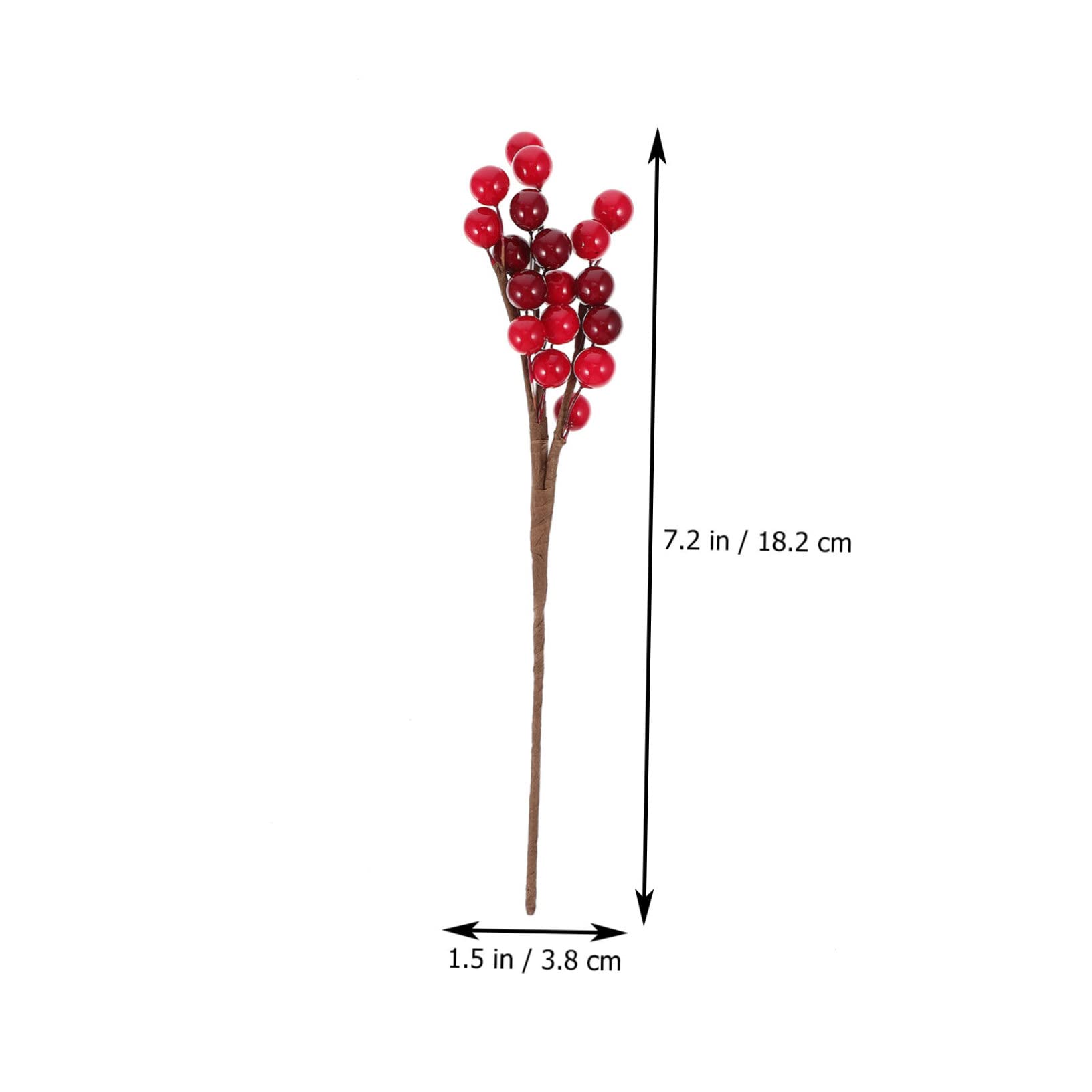 Cabilock 30 Pz Gambo di Bacche Rosse Artificiali Floreali Natalizie Bacca Rossa Artificiale Steli di Bacche Natalizie Spuntini a Bacca Rossa Decorazioni Natalizie Arredamento Schiuma