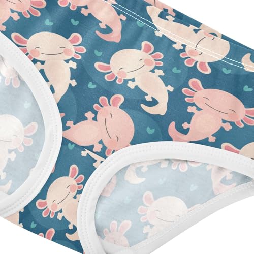 Little Girls' Soft Cotton Underwear Kids Breathable Comfort Cute Axolotl Panties Briefs Toddler Undies4
