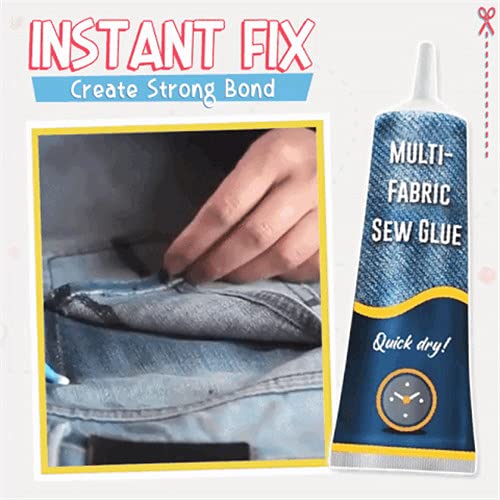 Quick Dry Multi Fabric Sew Glue, Instant Sew Glue Bonding Liquid, Ultra-Stick Fabric Glue For Clothing Permanent Washable (1Pc) #TOP2