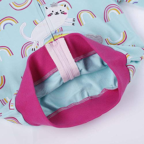 Akyzic Toddler Girl Jacket Zip Up Hoodie Cat Print Cotton Hooded Sweatshirt Kids Winter Outerwear Mint-8041 3T #TOP3