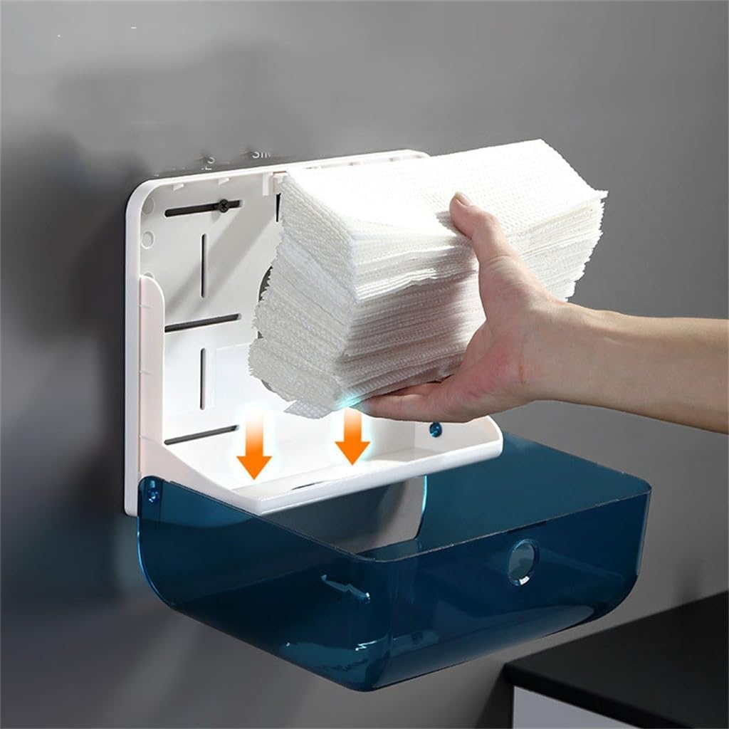 Square Wall Hanging Tissue Box Toilet ABS Plastic Waterproof Holder