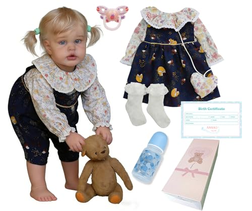 Muñeca bebé reborn silicona 24 pulg realista niña miniatura 1