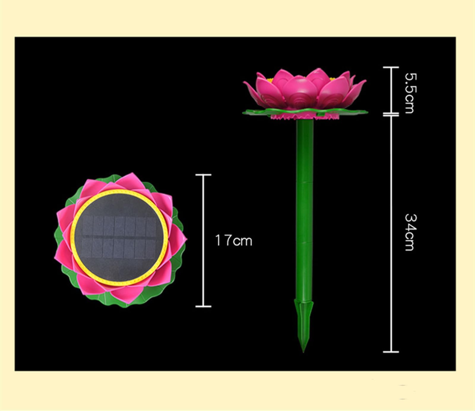 Tnfeeon Lettore di Buddha, a forma di fiore, a energia solare, a prova di pioggia, macchina per cantare zombie a terra per cantare le scritture per tempio domestico giardino all'aperto