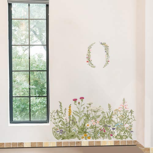 Vinilo decorativo floral removible para pared miniatura 4