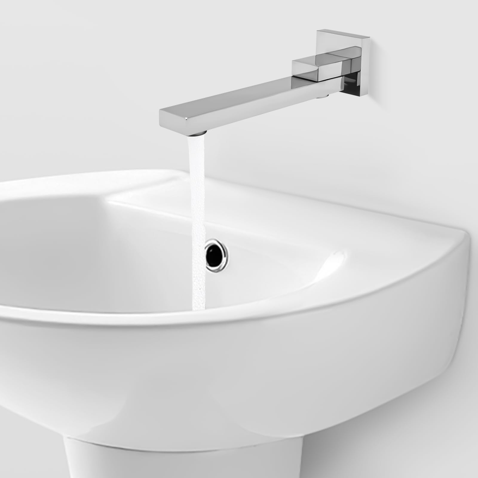 Boccetta per vasca da bagno da 1/2 pollici, cromato, girevole a 180°, con spruzzatore a nido d'ape, antiruggine, per cucina, bagno, lavanderia, ristorante