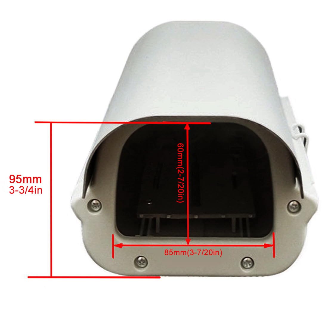 CCTV Sicherheitsgehäuse für Innen- und Außenbereich, Kamera-Box, 1 Stück, Aluminiumlegierung, 15,2 cm/20,3 cm/25,4 cm/30,5 cm, IP65, wetterfest, Anschlussdose, Kamerahalterung, Gehäuse, Staubschutz