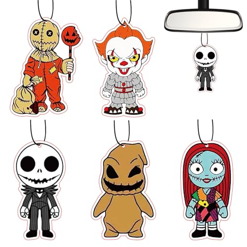 Ambientadores para coche, accesorios de terror para el interior del coche, decoración linda, habitación fresca, regalos para hombres y mujeres, paquete de 5