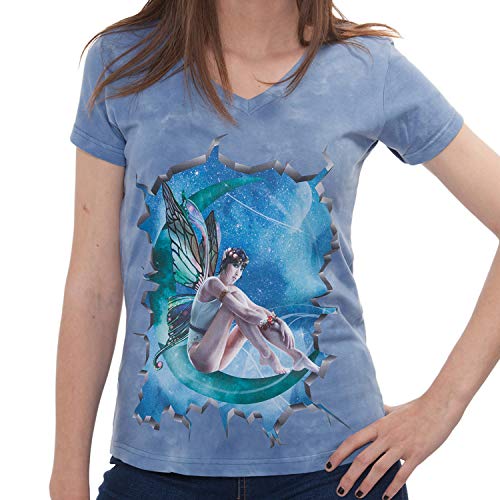 BLAICER Camiseta para Mujer Manga Corta con Cuello en V - T Shirt Hada (M) Cover