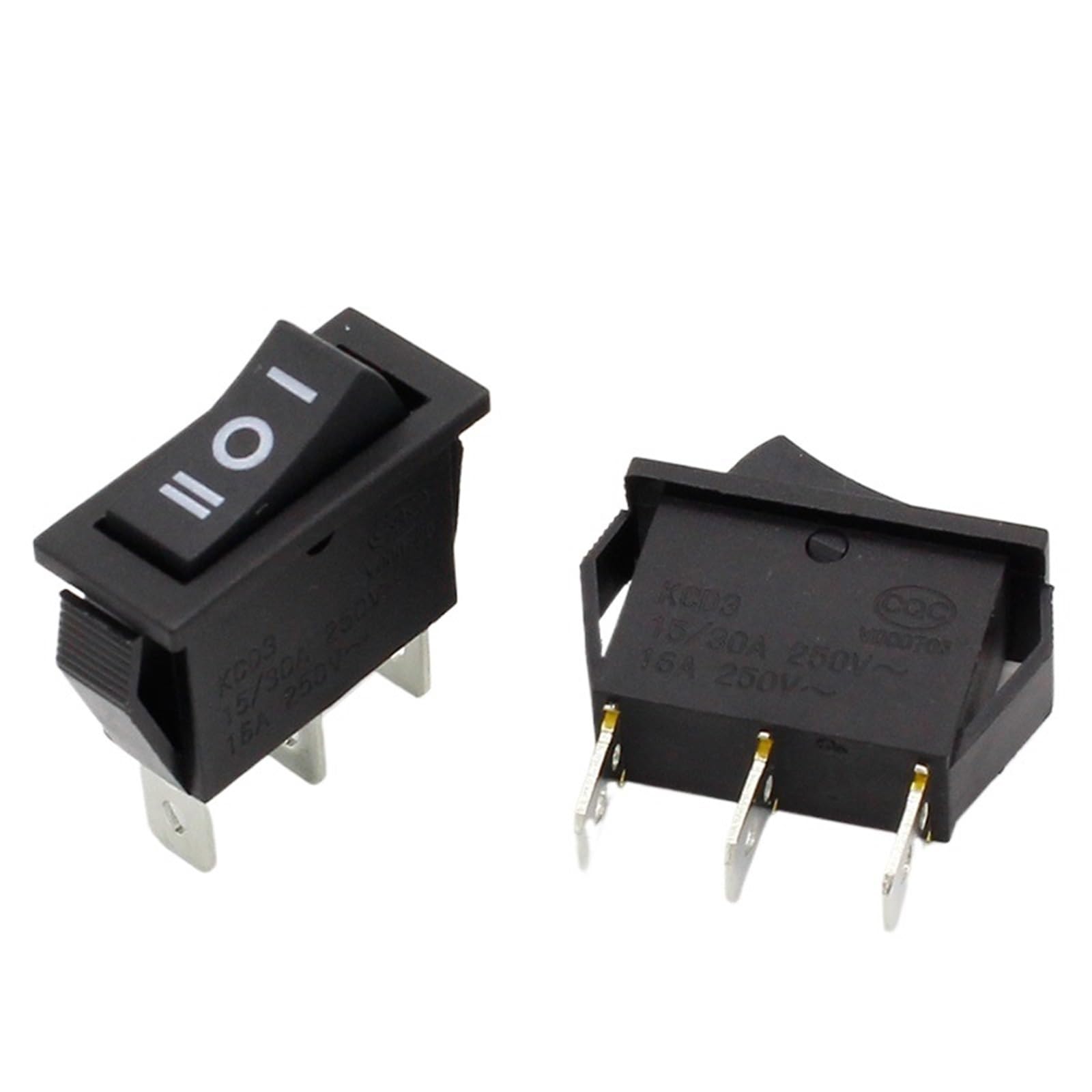 AARTERZZA ! 5 pcs x AC 10A/250V 15A/125V 3 Pin SPDT ON-Off-ON 3 Position Boat Rocker Switch