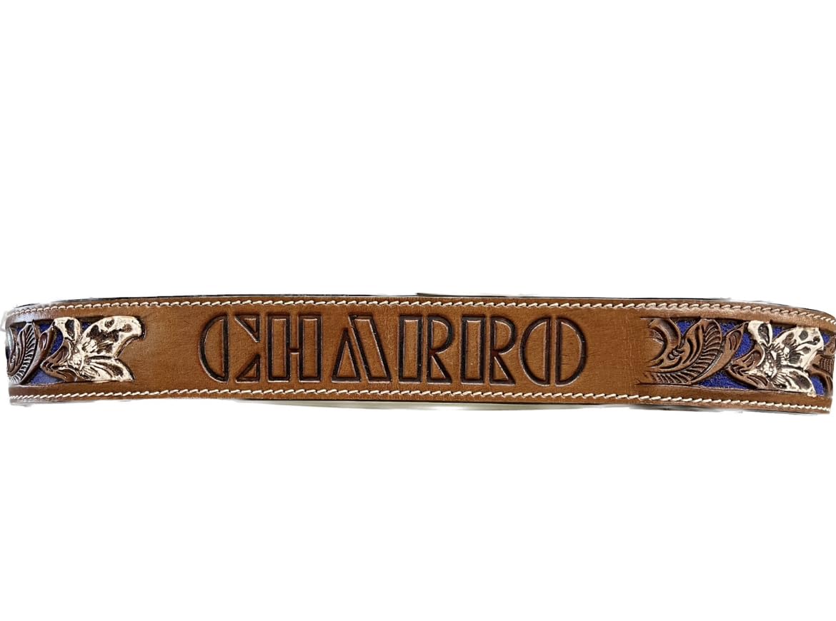 CHARRO Cintura EL E133 Cintura Country Western vero cuoio dipinto a mano con intaglio